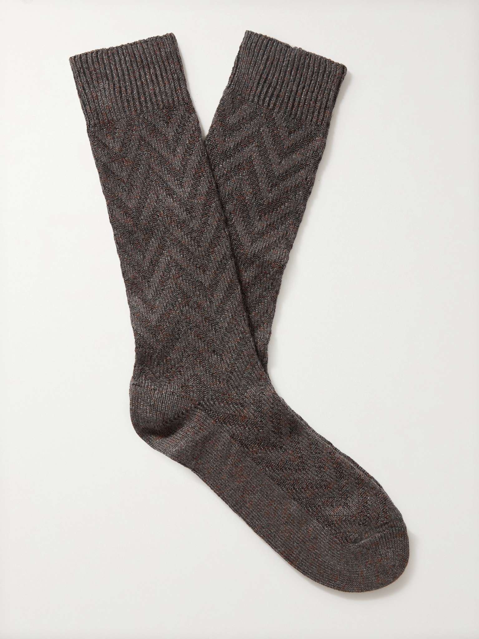 Maxi Chevron Micro Modal-Blend Socks - 3