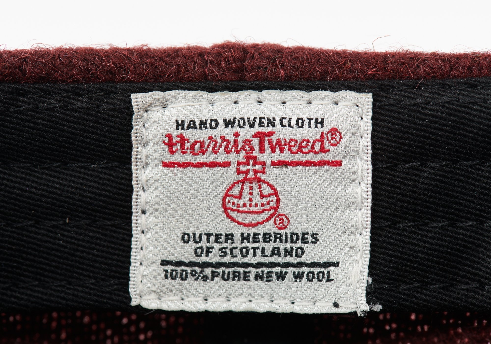 HARRIS TWEED P 6-PANEL MAROON - 6