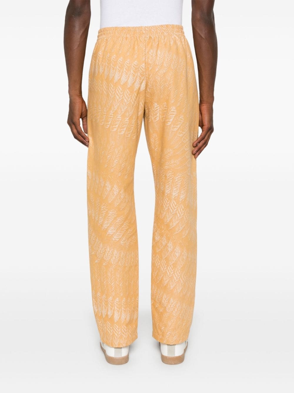 AOP Feather straight-leg trousers - 4
