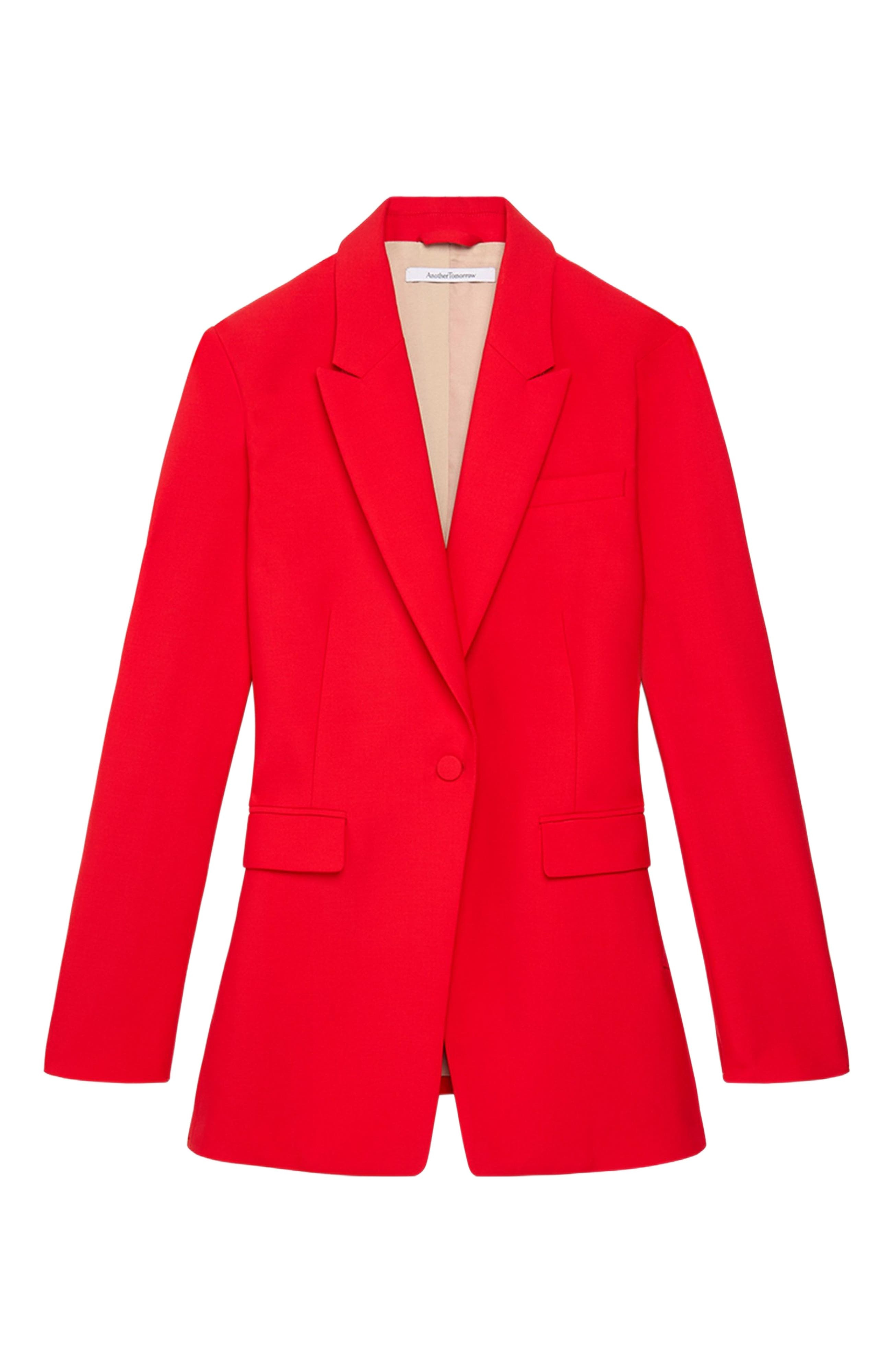 Another Tomorrow Single Button Jacket in Red at Nordstrom - 5