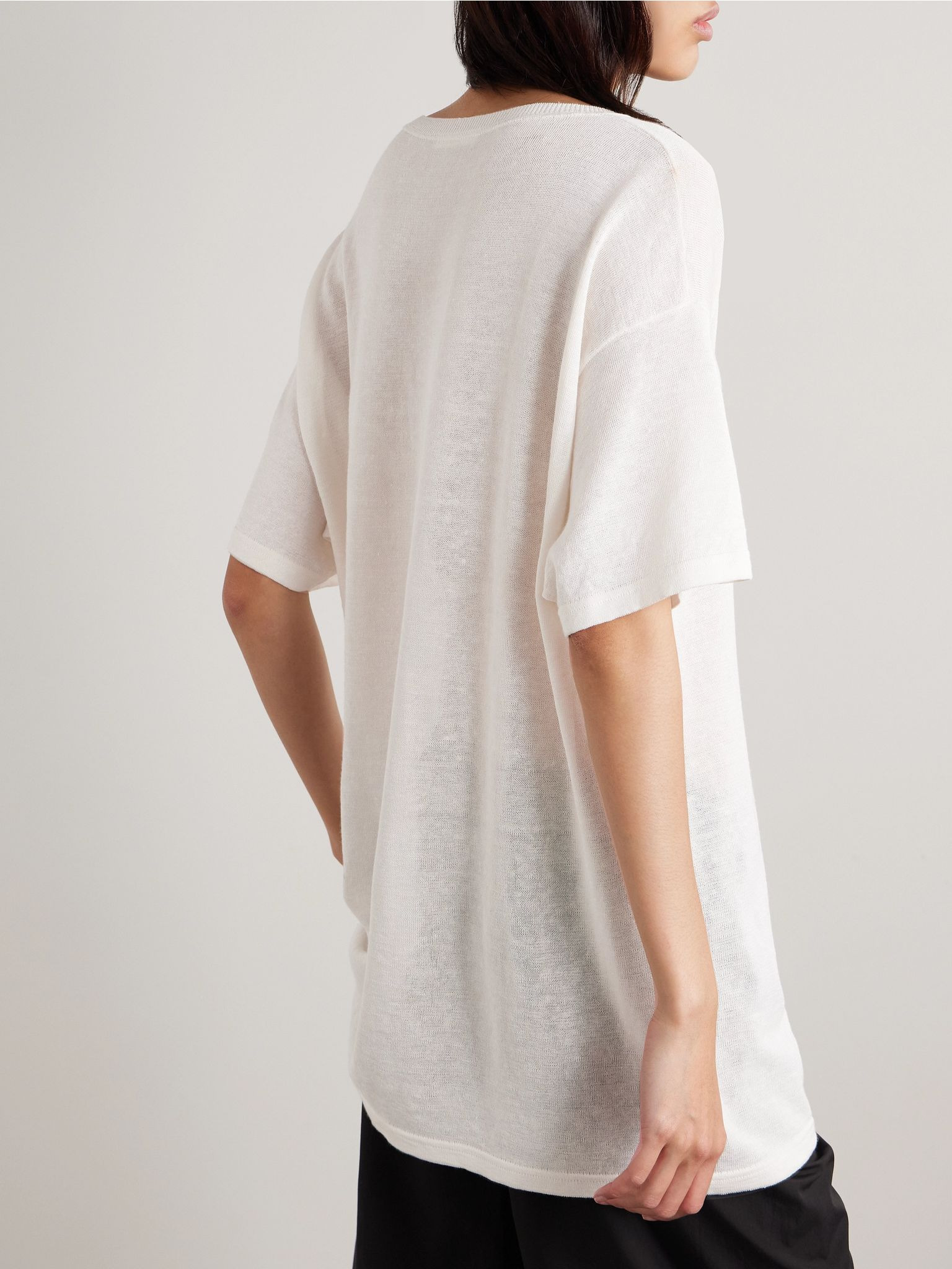 Jiselle oversized knitted T-shirt White - 4