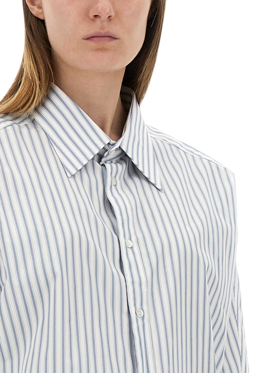 Maison Margiela Women Striped Cotton Shirt - 4