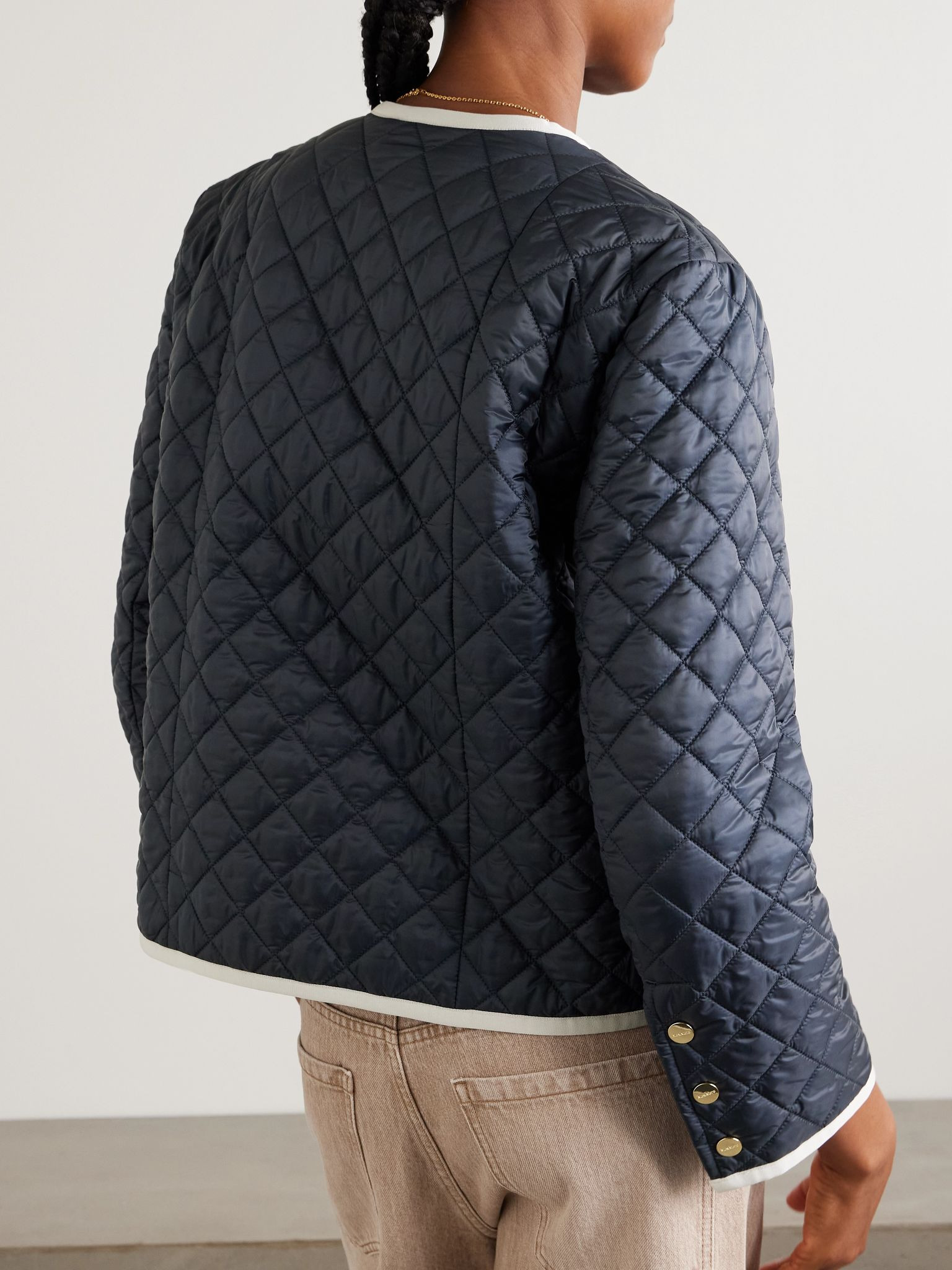 Celeste quilted shell jacket Navy - 4