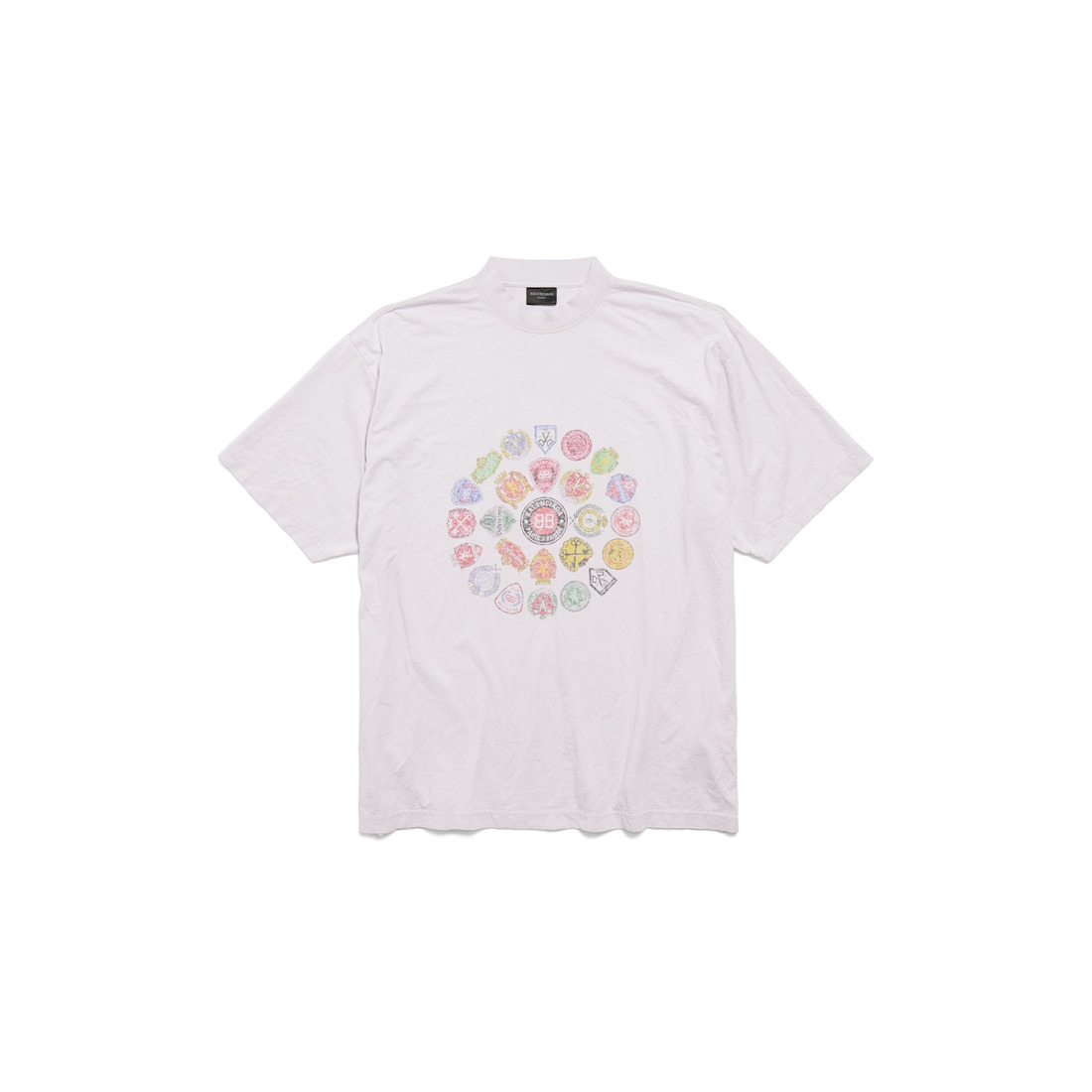 Men's Spiral Crest T-shirt Medium Fit in Dirty White - 5