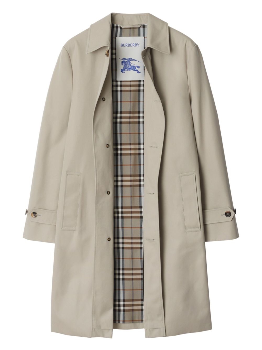 cotton-blend coat - 5