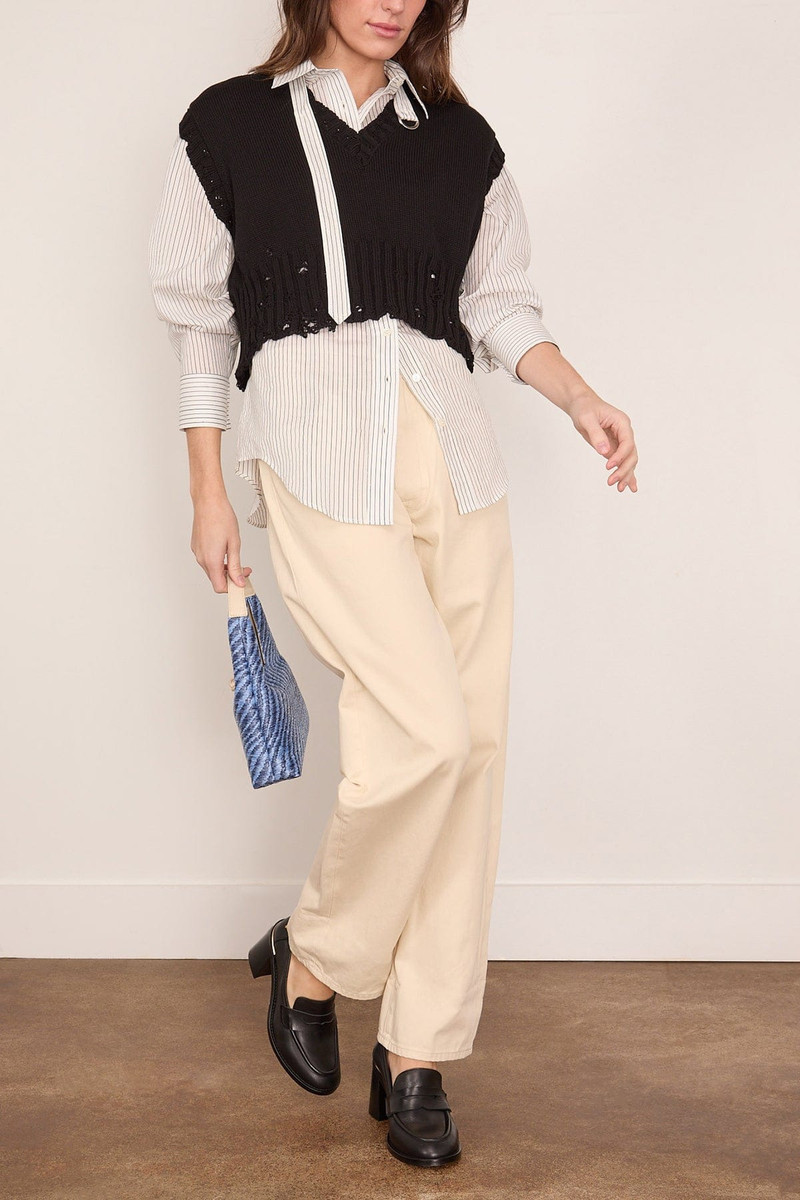 Marni V-Neck Sweater Vest in Black outlook