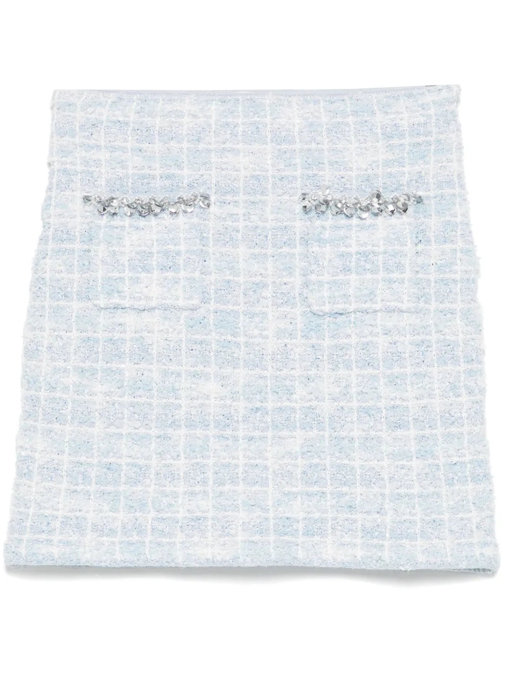 Checked Knit Mini Skirt - 1