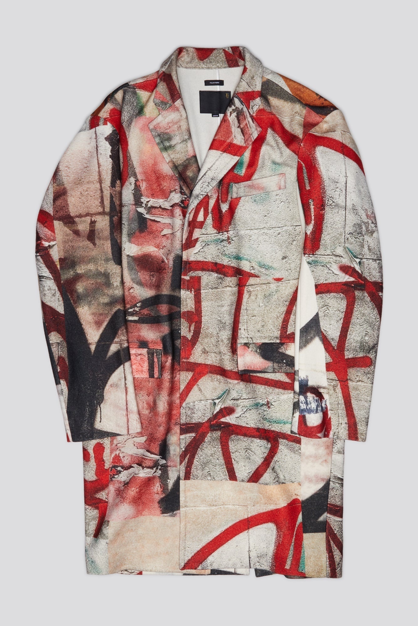 OVERSIZED RAGGED COAT - ABSTRACT PRINT - 5