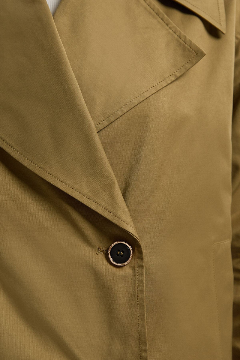 Cotton Relaxed Short Trench Coat 3