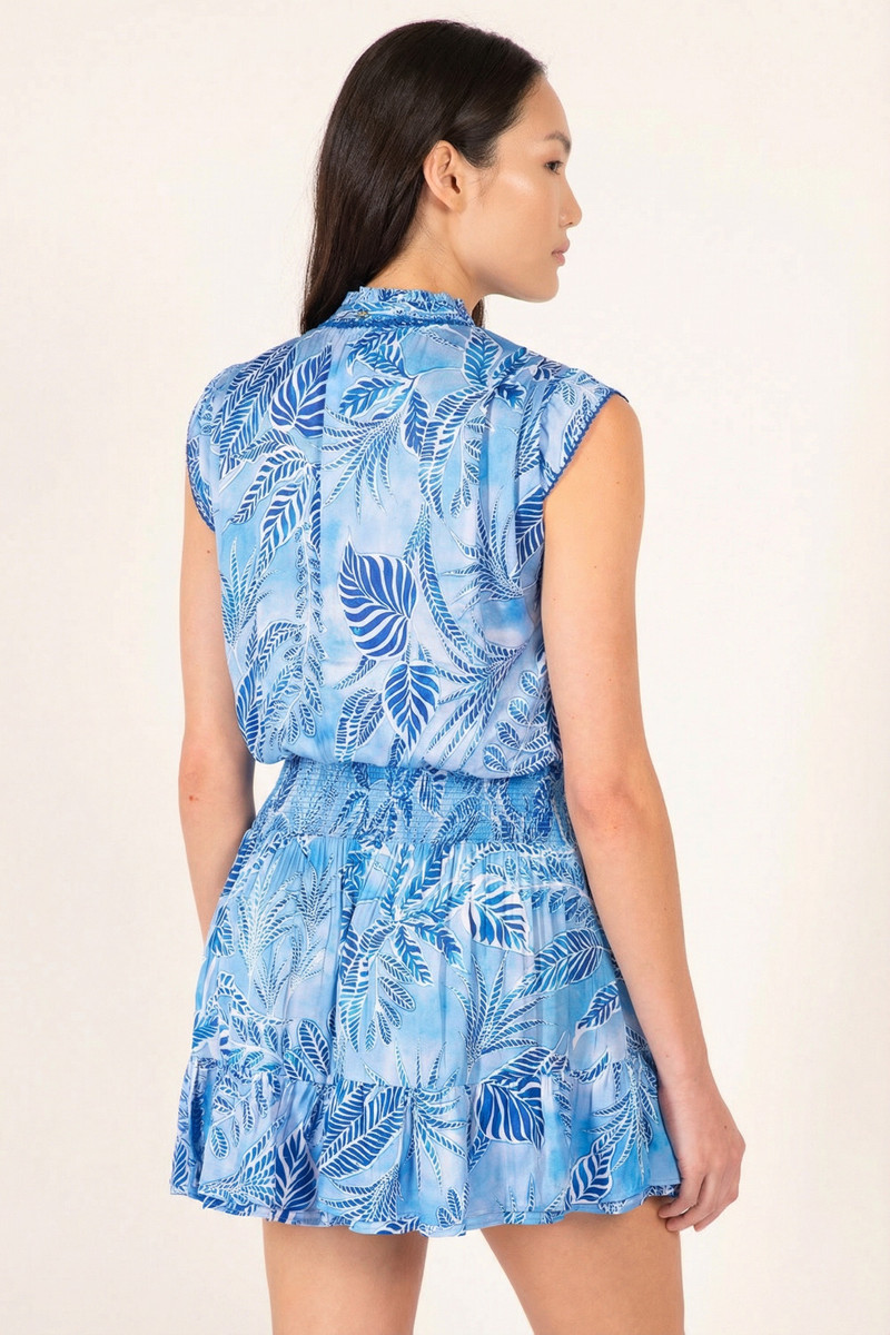 Mini Dress Estelle - Blue Calathea 4