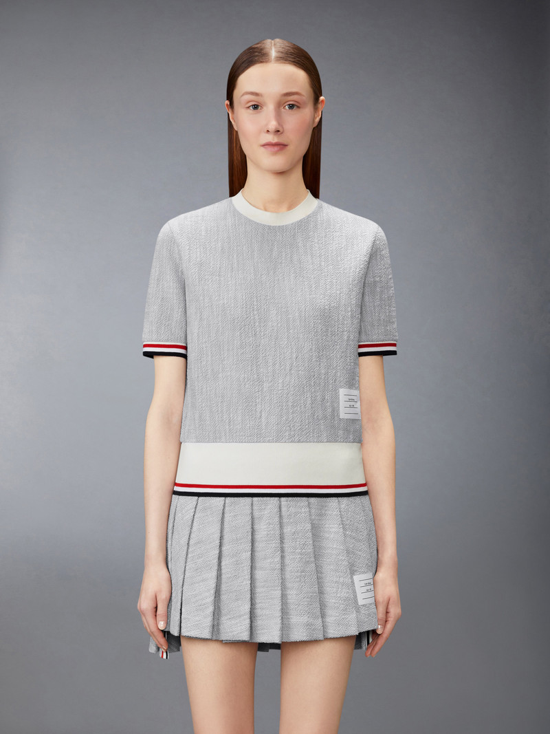 Thom Browne COTTON TWEED RWB CUFF TEE outlook