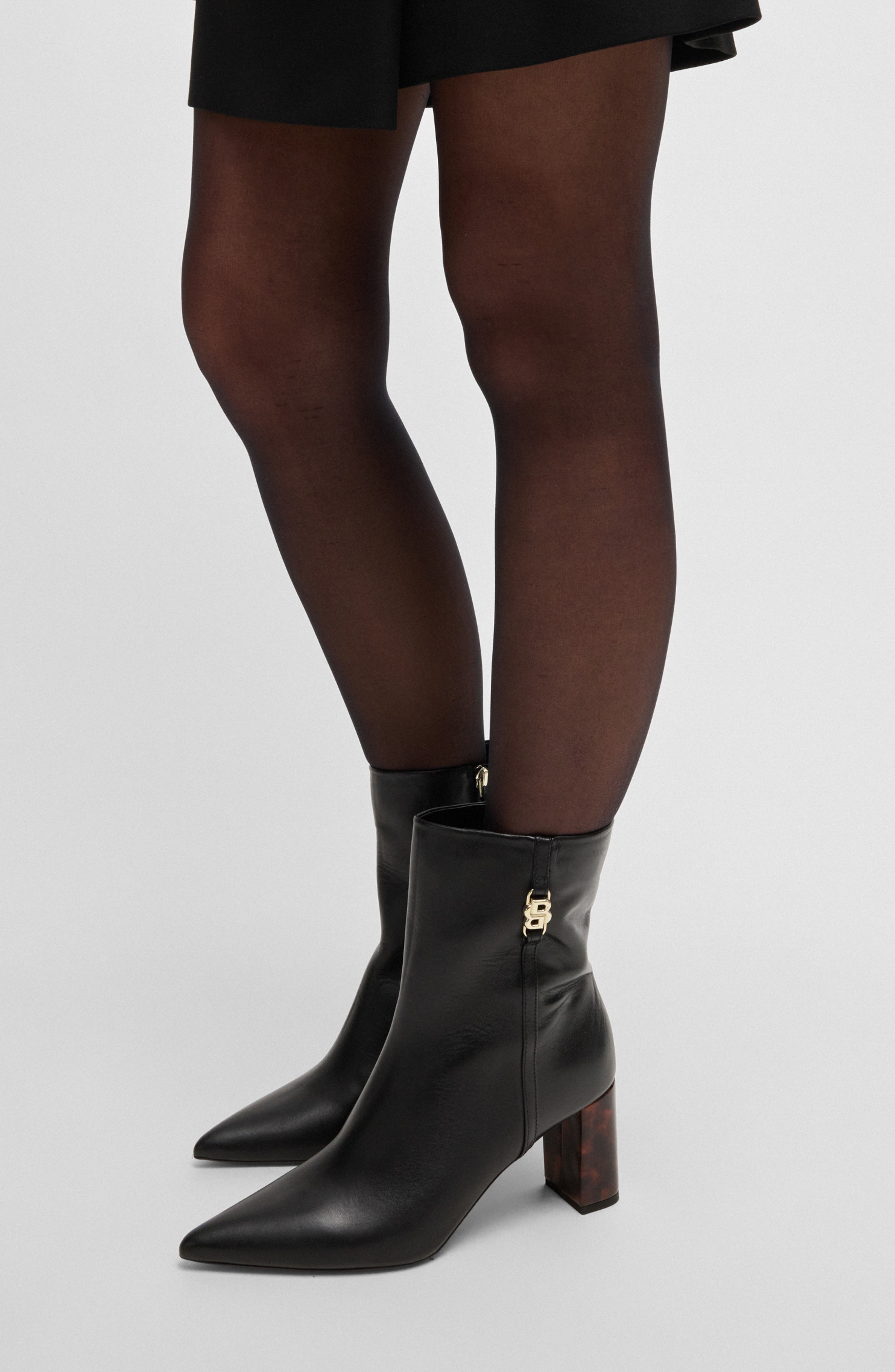 BOSS Janet Pointed Toe Bootie in Black at Nordstrom - 2