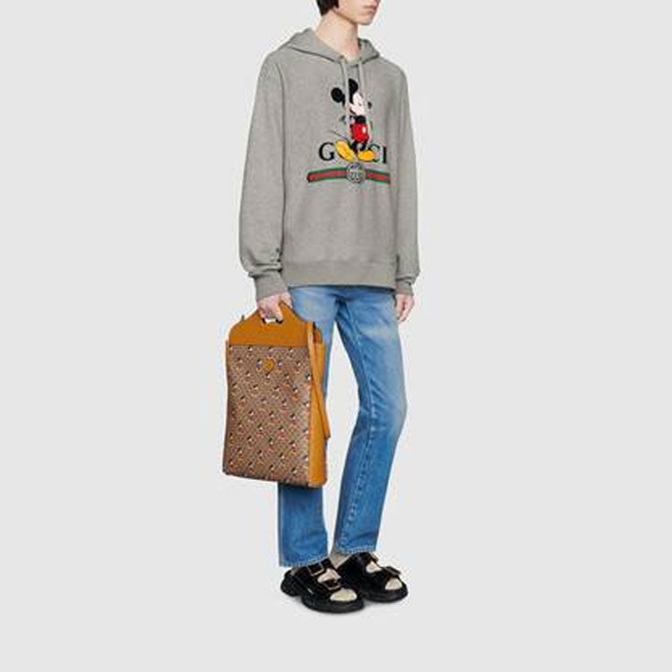 Guccl x Disney Mickey Mouse Printed Loose For Men Grey 604218-XJB68-1093 - 6