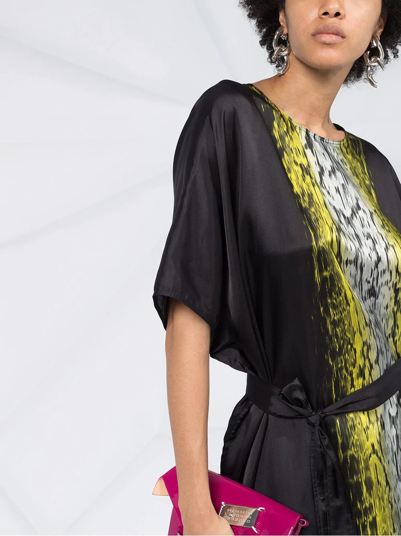 acid print T-shirt midi dress 5