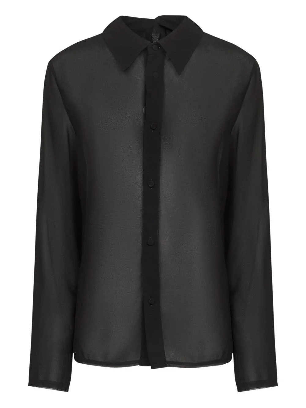 asymmetric-collar shirt - 1