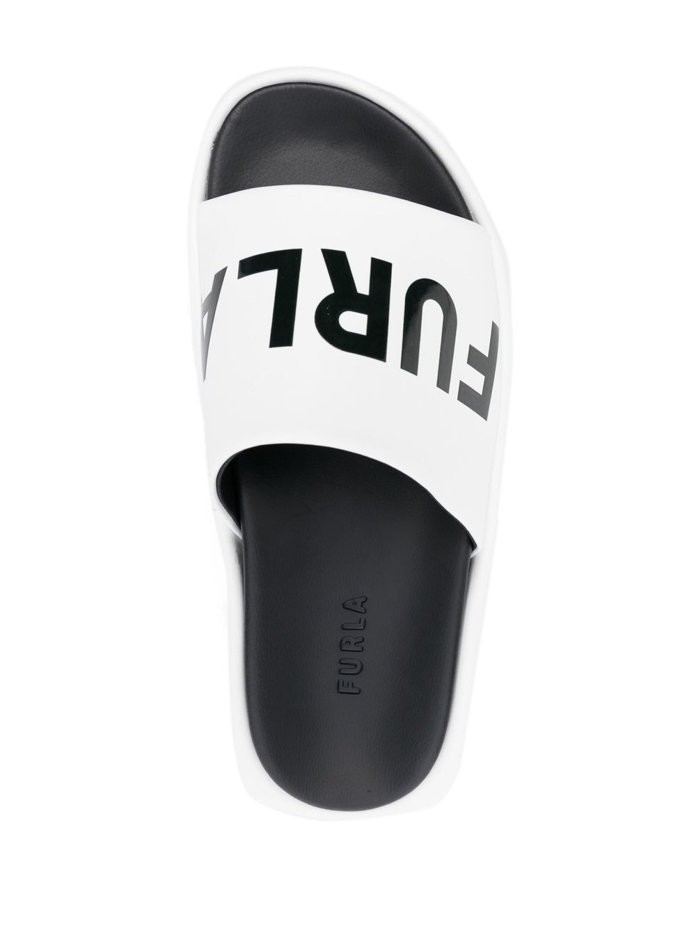logo-print leather slides - 4