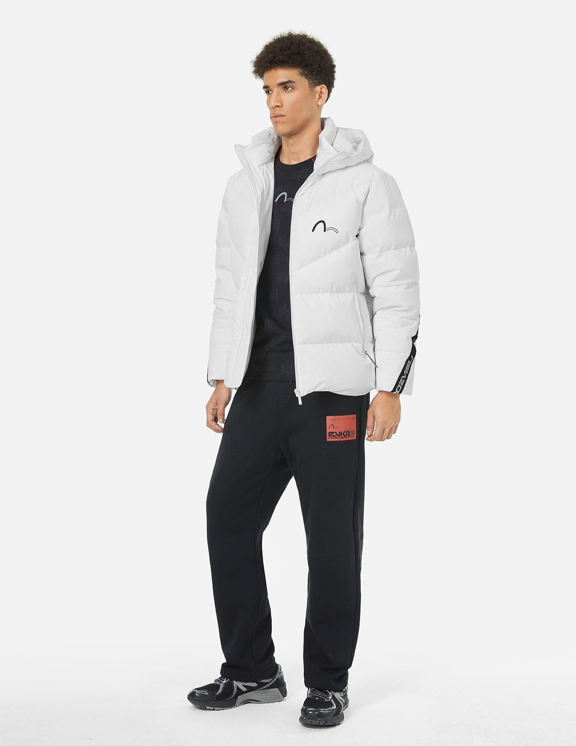 Seagull Print and Logo Tape Regular Fit Down Jacket - 4