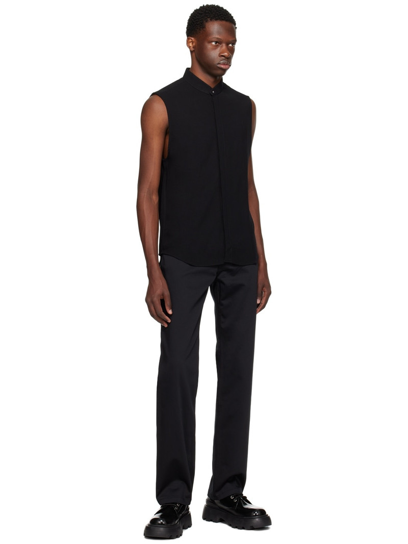 AMI Paris Black Straight-Leg Trousers outlook