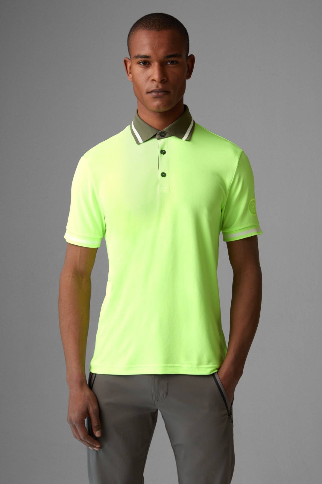 EMILO FUNCTIONAL POLO SHIRT IN LIME - 2