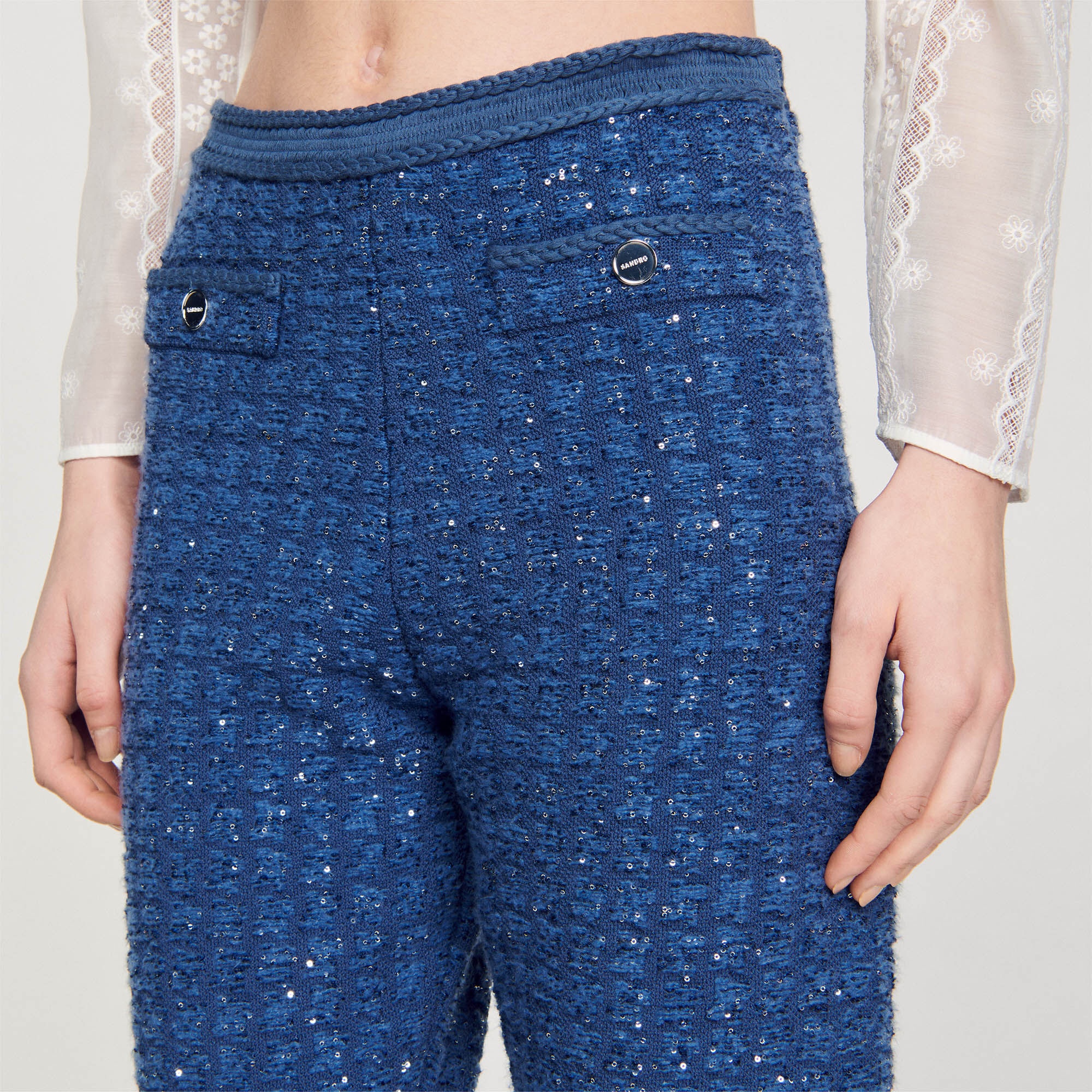 DECORATIVE KNIT TROUSERS - 4