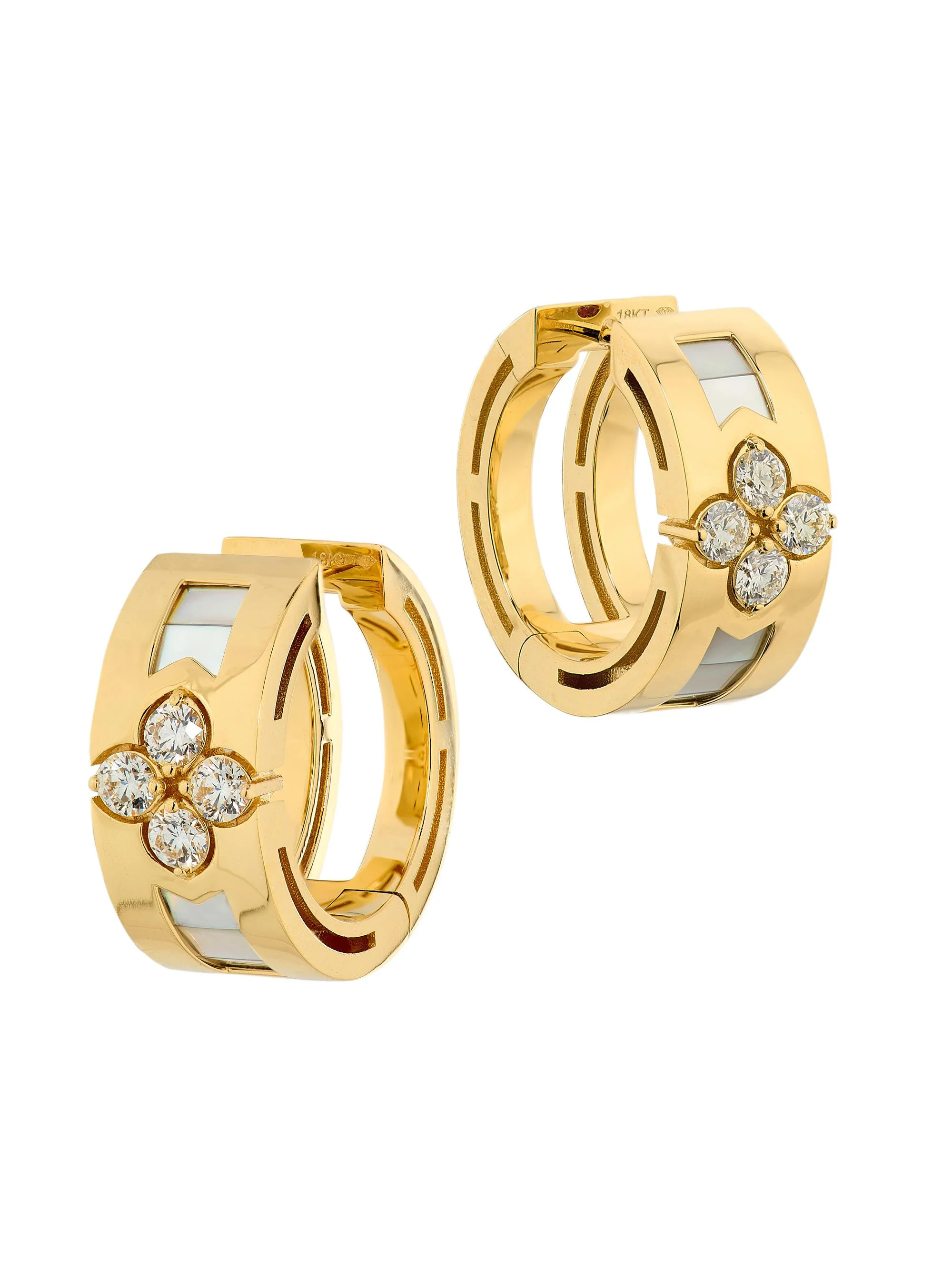 Women's Love In Verona 18K Yellow Gold & 0.65 TCW Diamond Hoop Earrings - Yellow Gold - 1