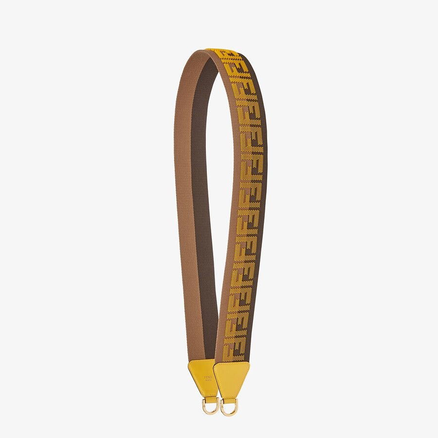 Brown ribbon shoulder strap - 1