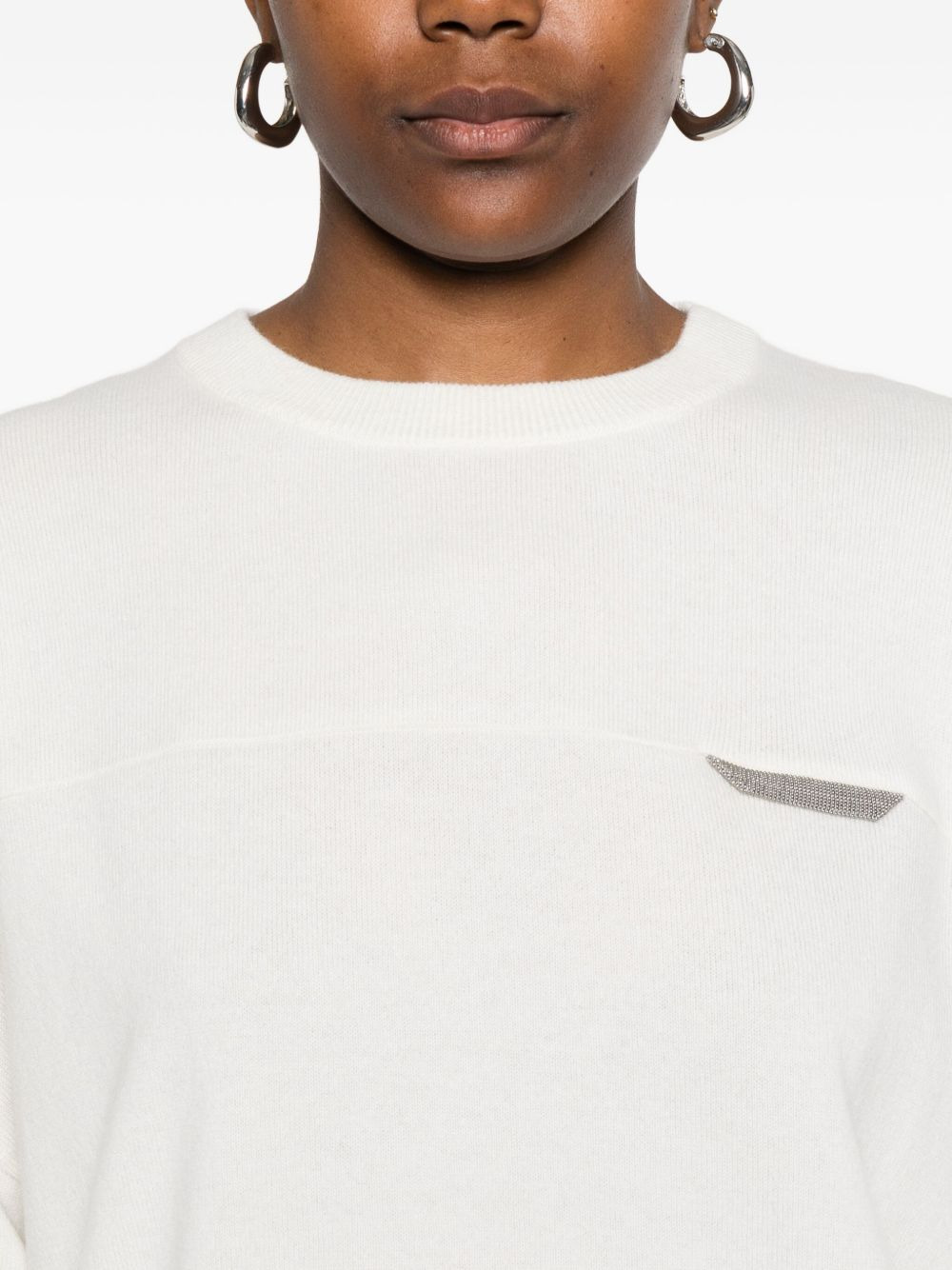 embellished crew-neck T-shirt - 5