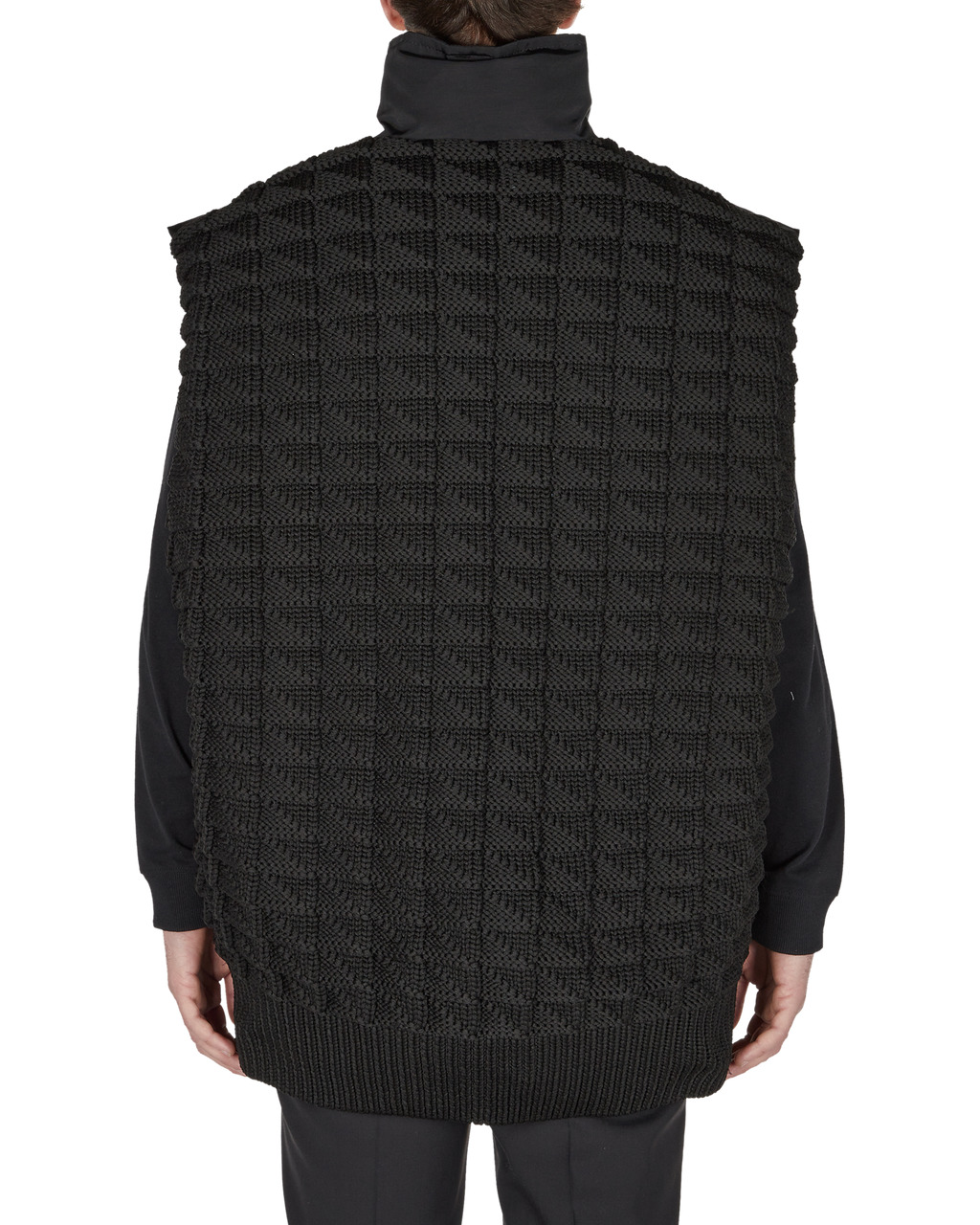 KNIT PANEL NYLON VEST - 5
