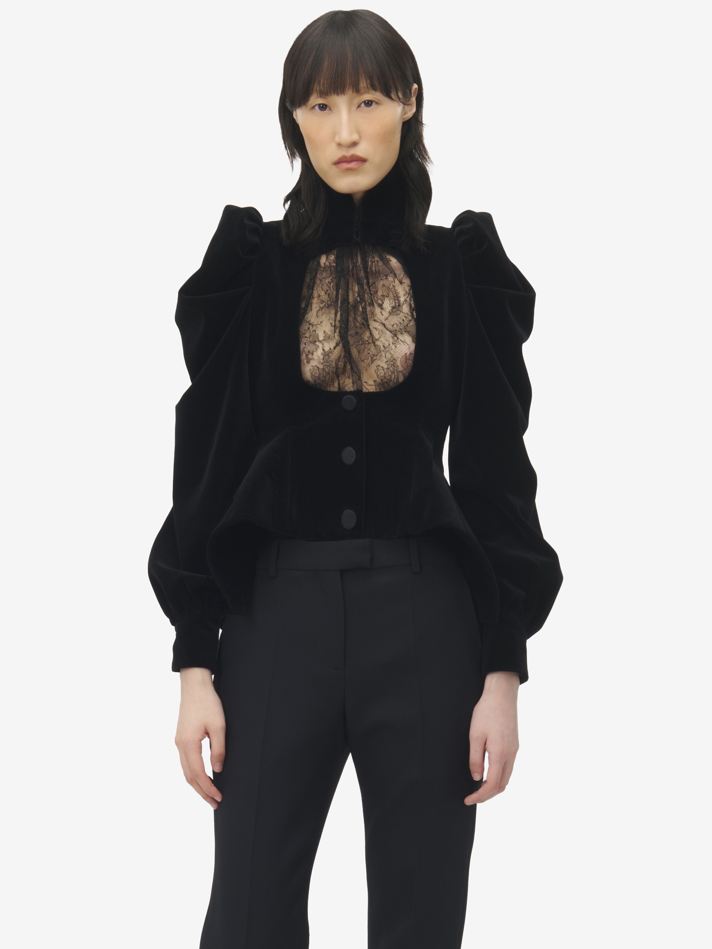 Floral Lace Panel Jacket - 2