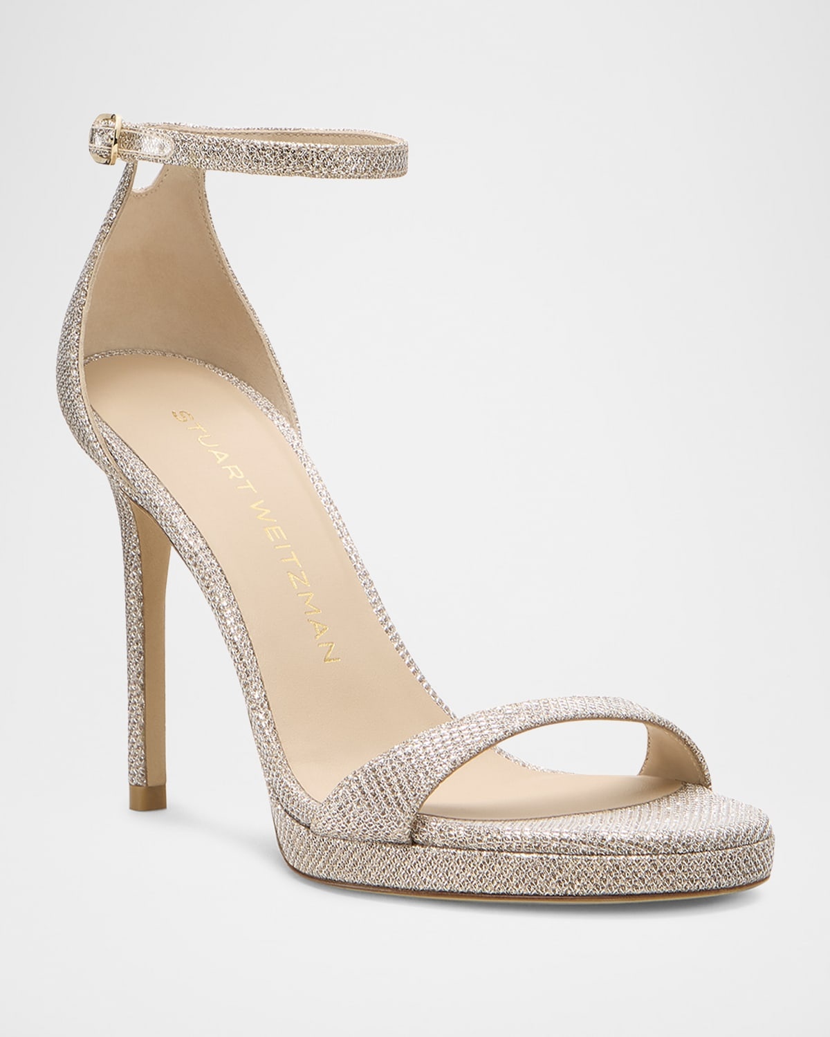 Nudist Metallic Ankle-Strap Platform Sandals - 2