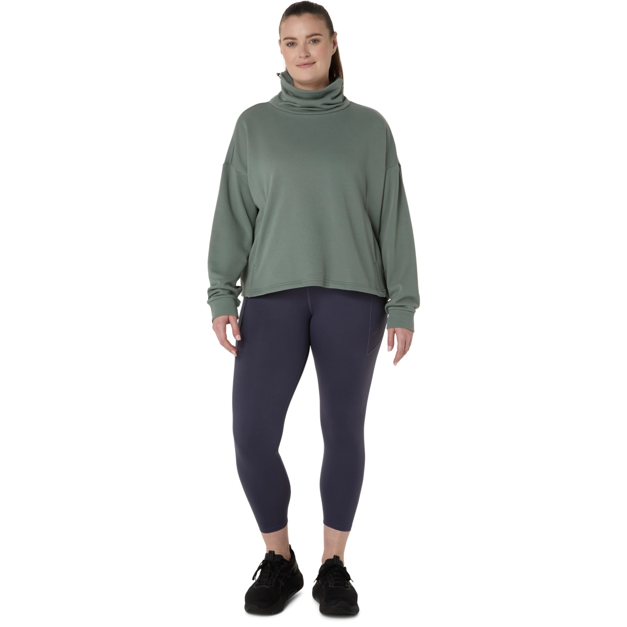 NAGINO FRENCH TERRY HIGH NECK TOP - 11