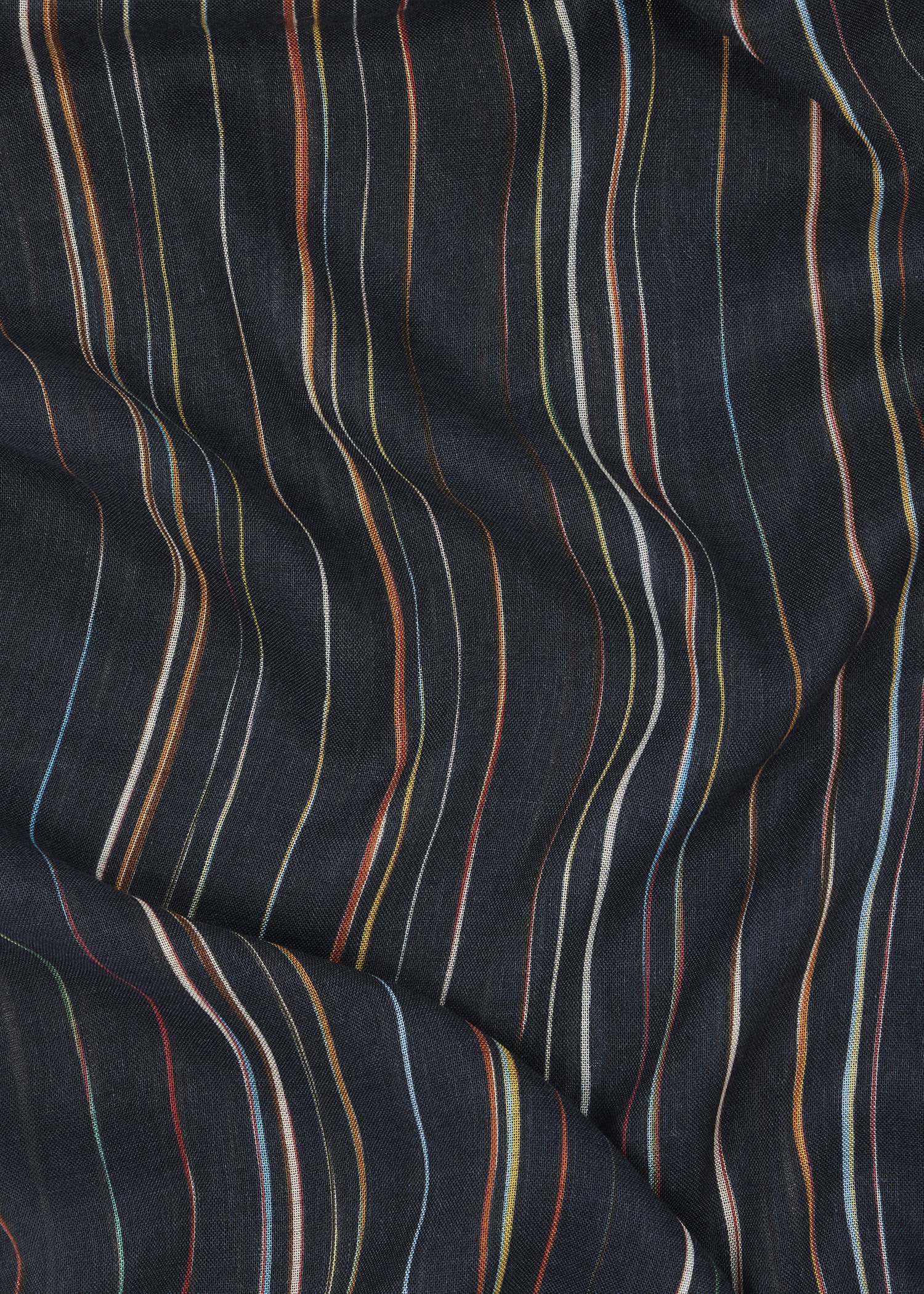 Dark Blue 'Signature Stripe' Scarf - 4
