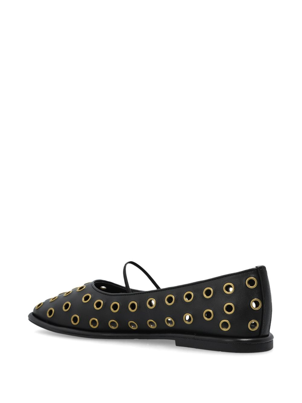 eyelet-detailing ballerina shoes - 3