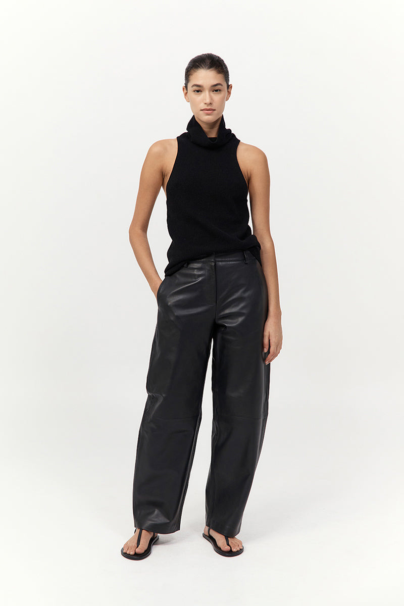 Cashmere Blend Top - Black - 5
