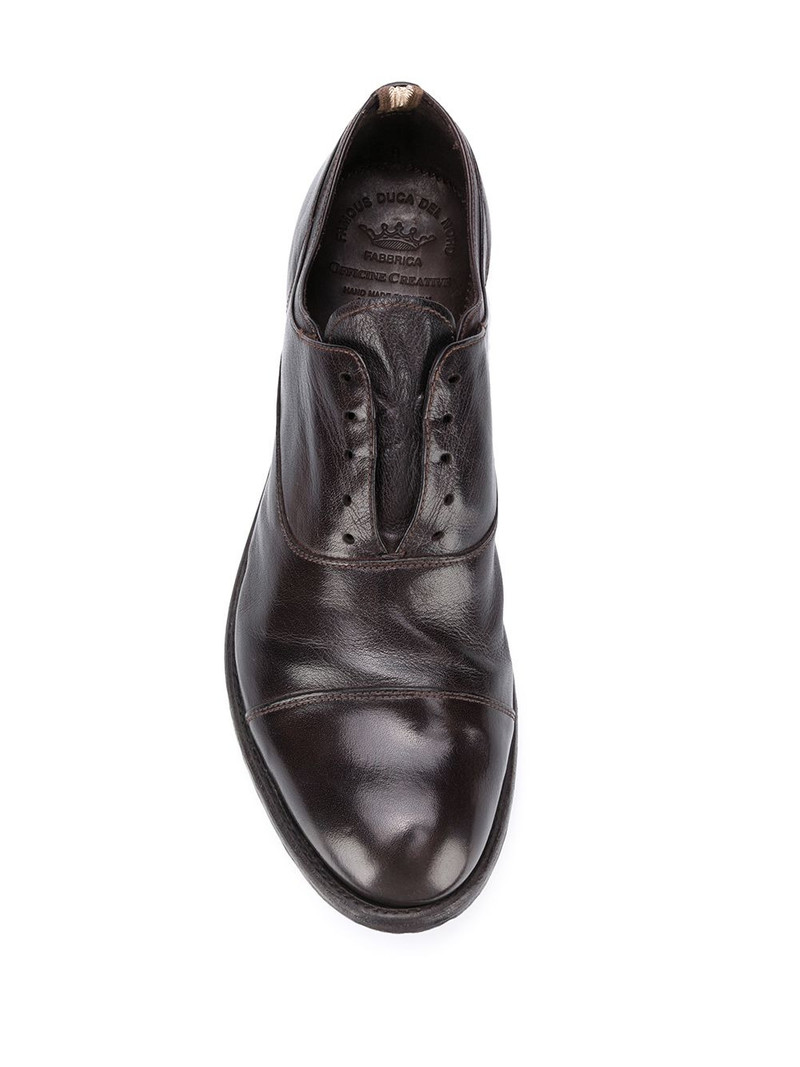 distressed-effect derby shoes 4