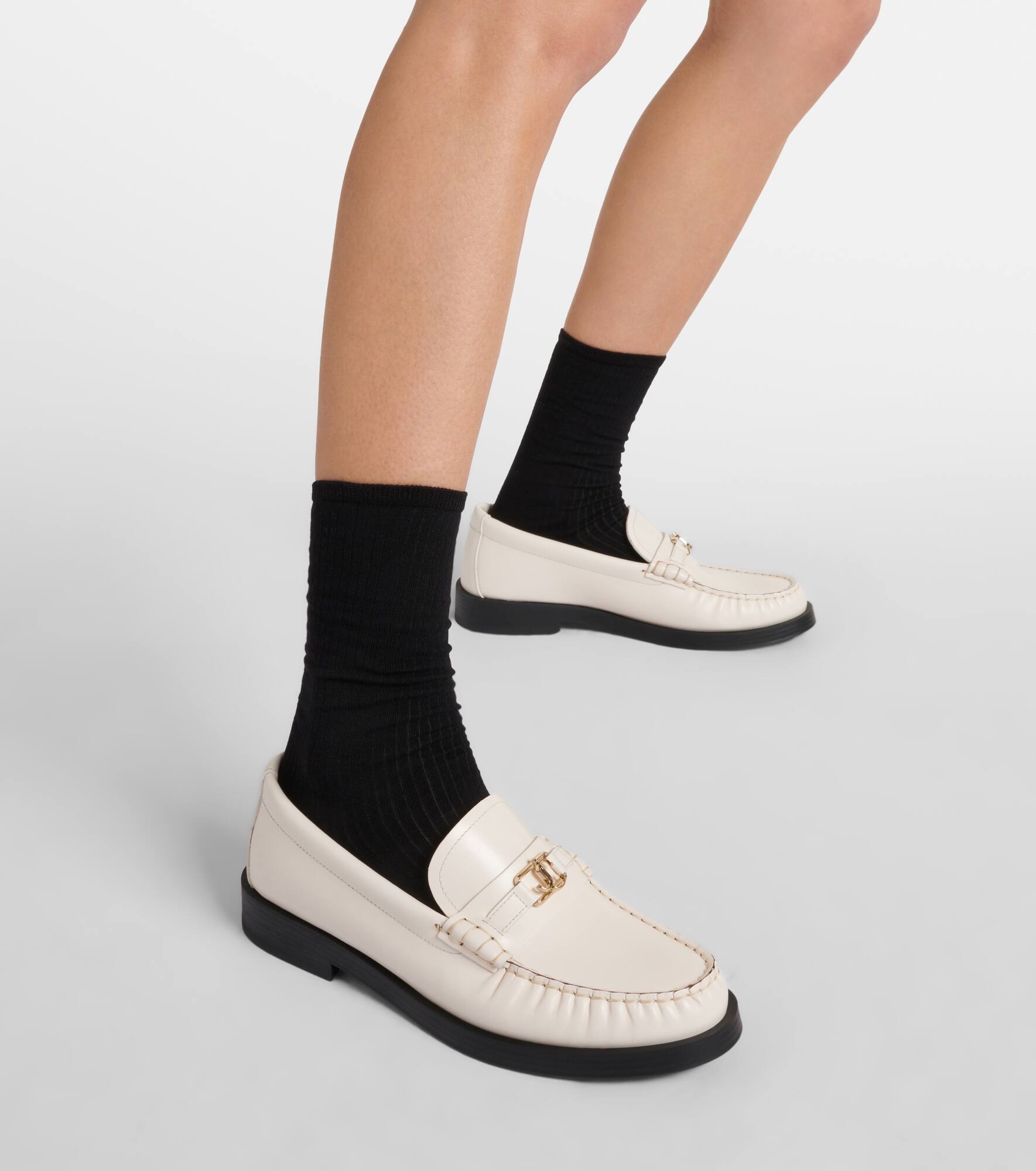 Addie logo leather loafers - 4