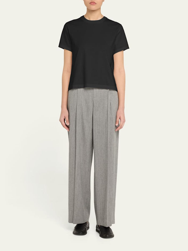 Vince Short-Sleeve Pima Cotton Crewneck T-Shirt outlook