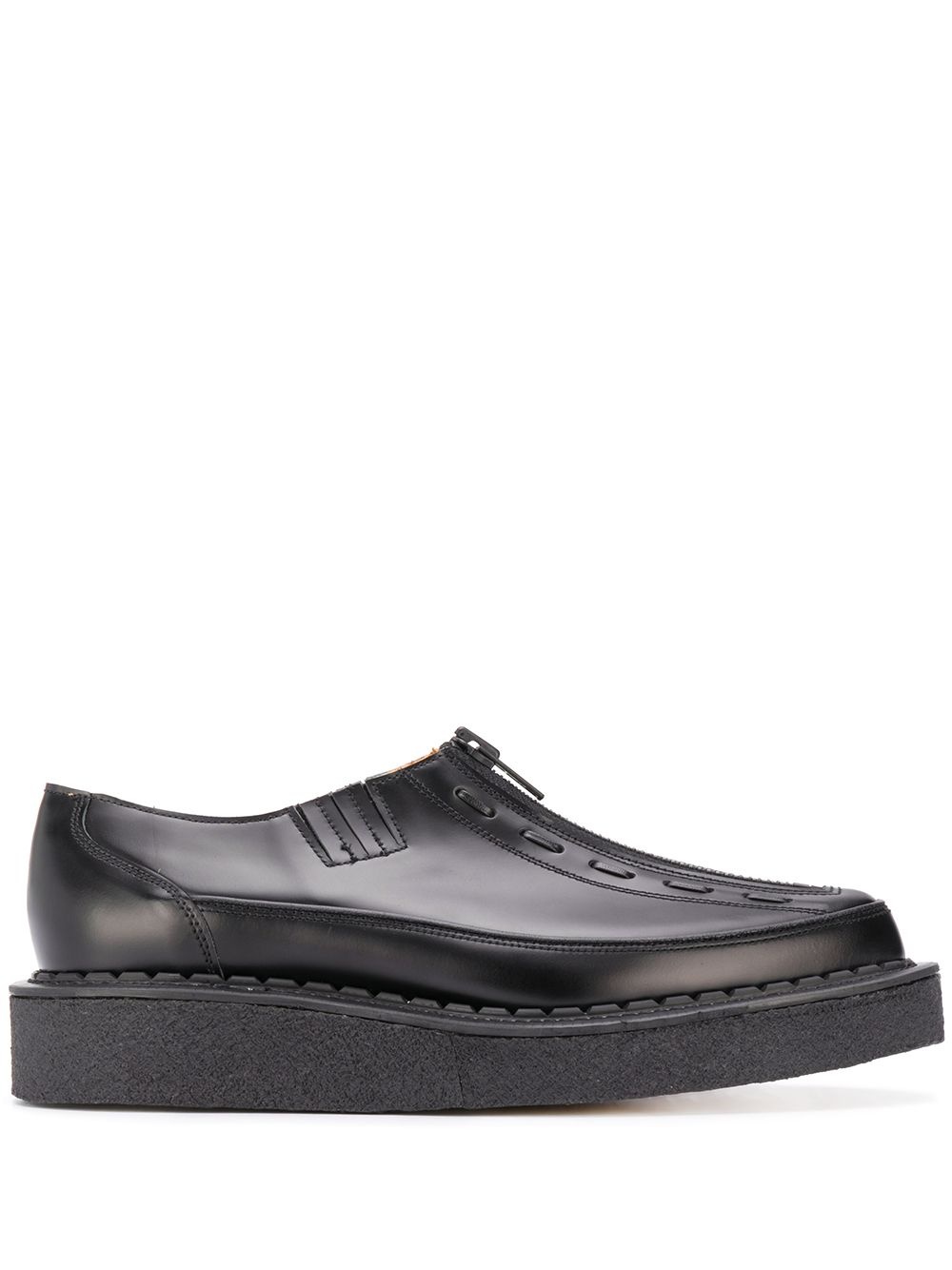 zipped chunky sole loafers - 1