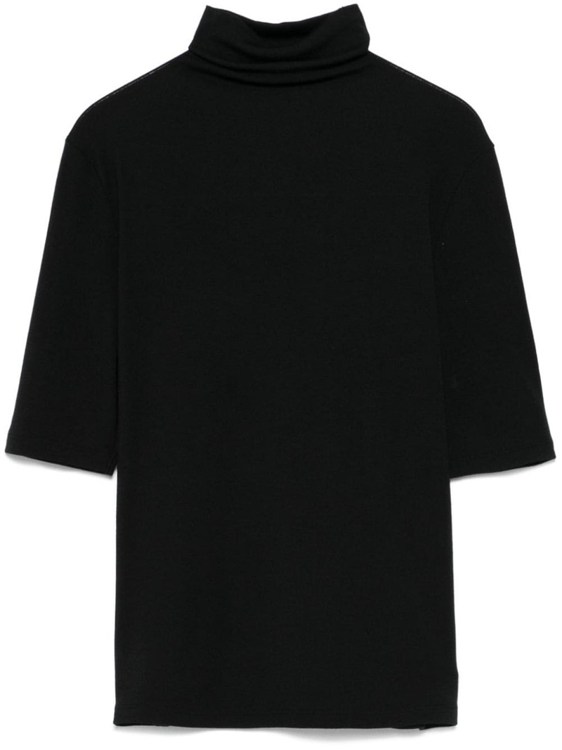 elbow-Sleeve roll-neck top 1