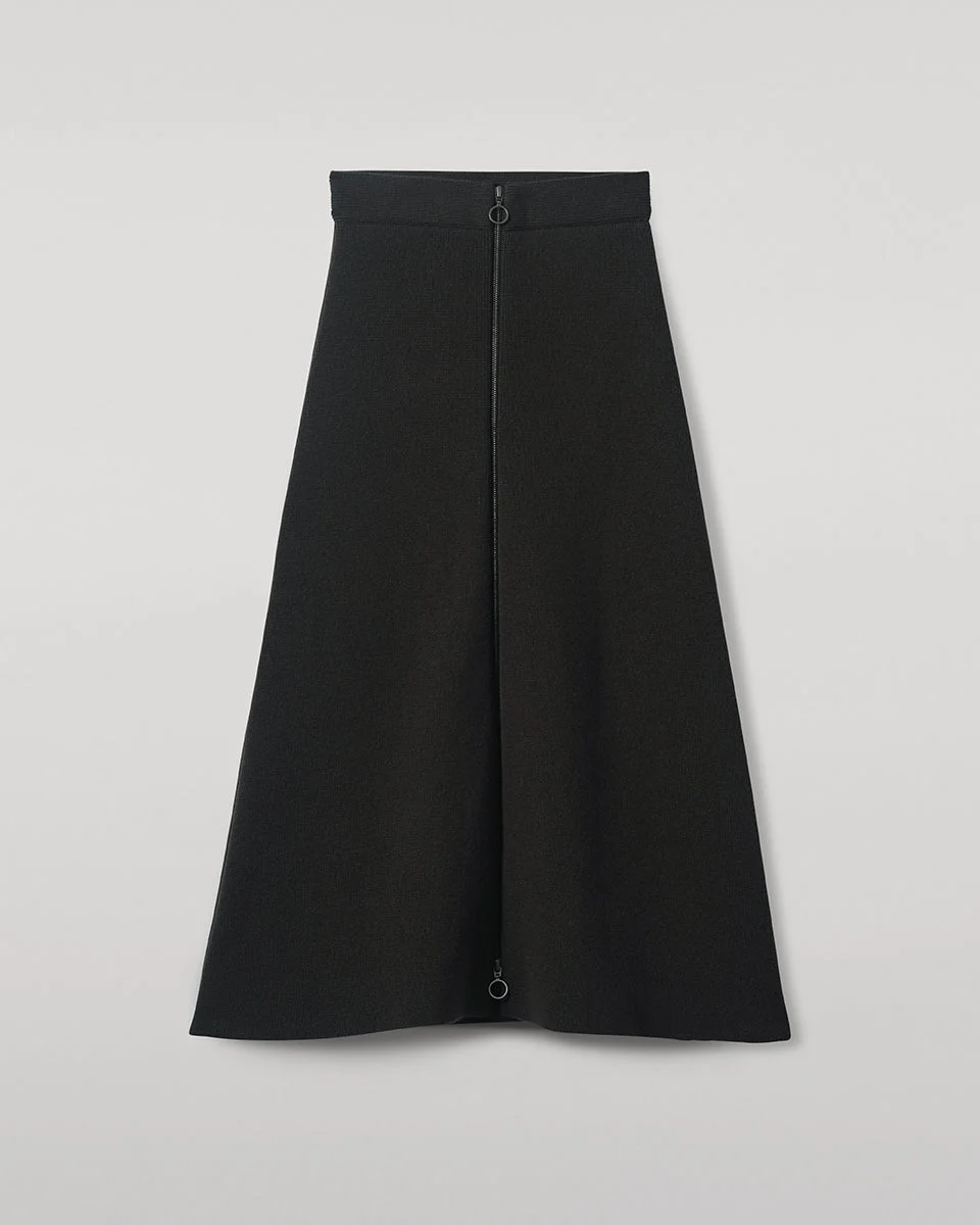 A-Line Milano Grey Cashmere Skirt - 1