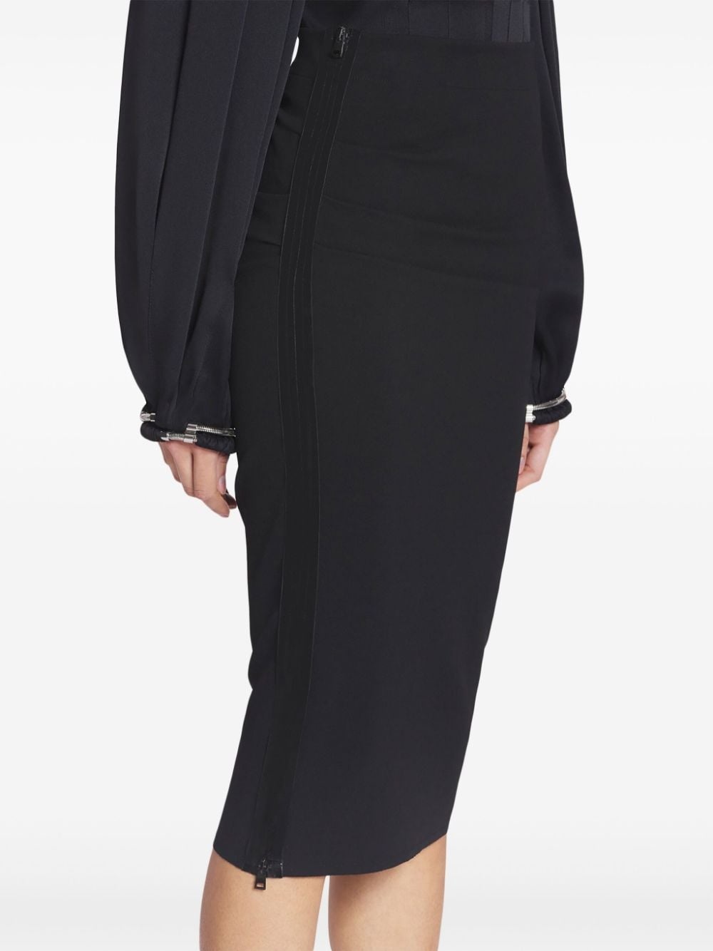 crepe pencil skirt - 5