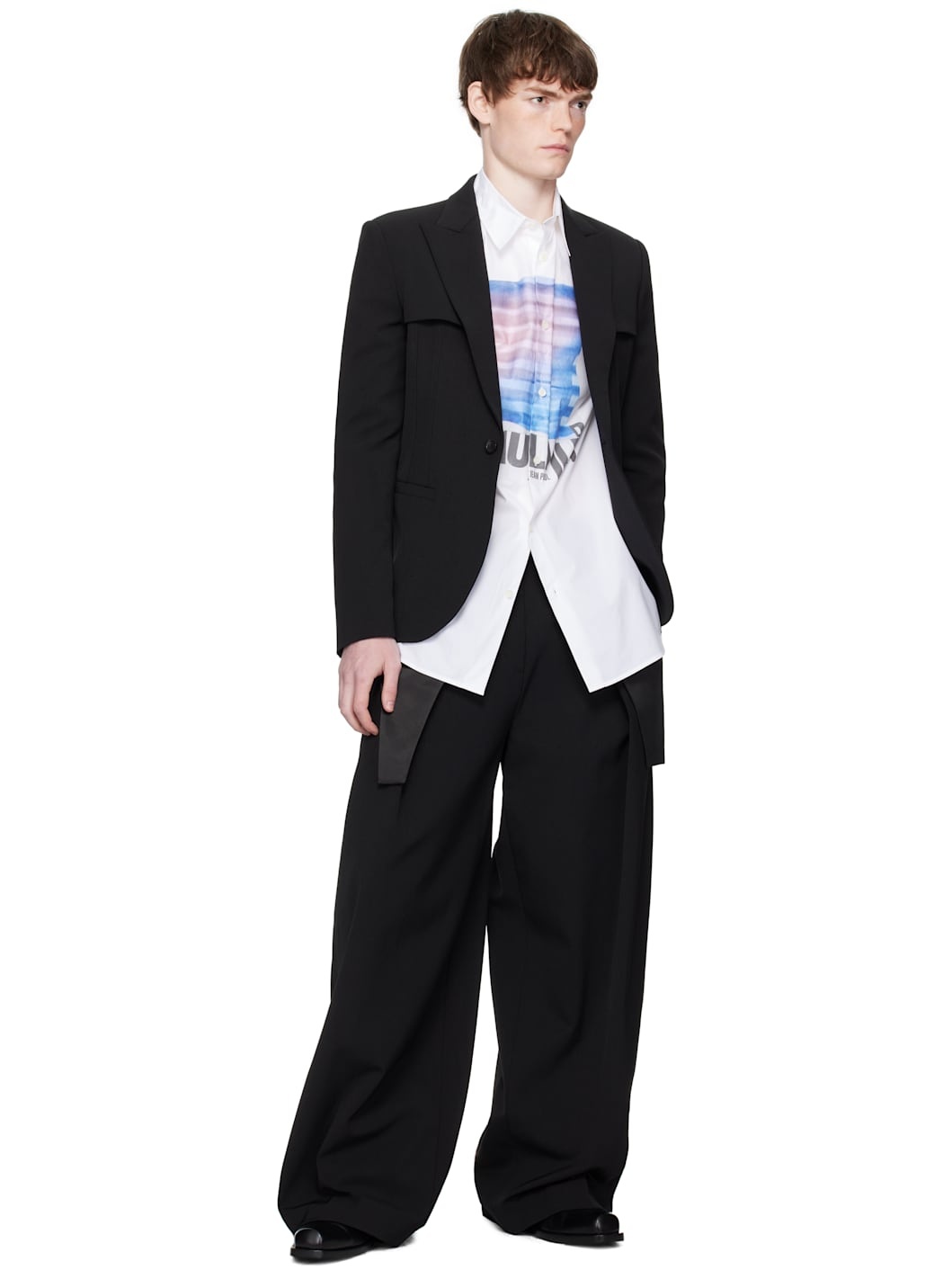 Black Twill Blazer - 4
