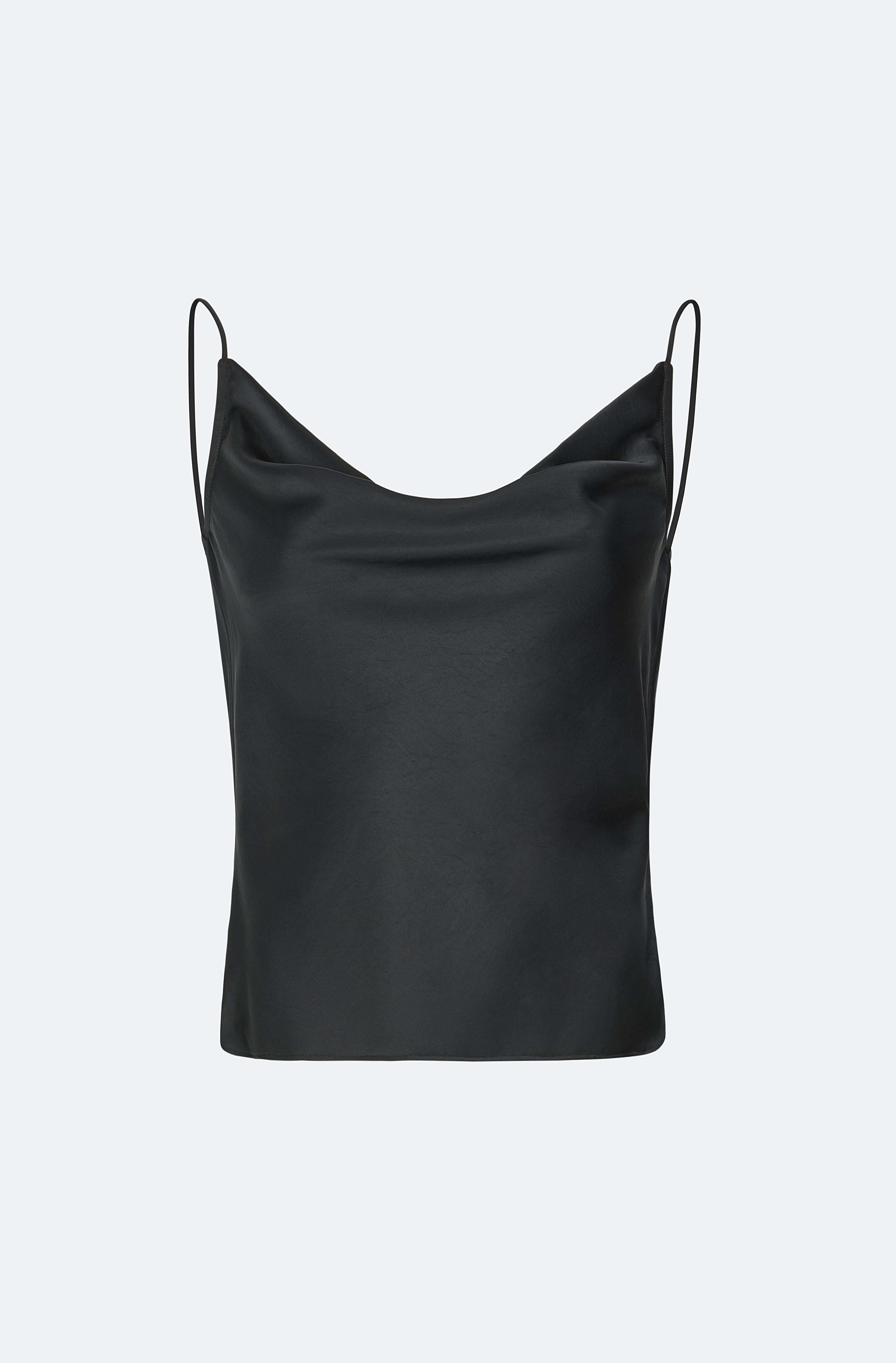 Satin Cowl Neck Cami Top - 1