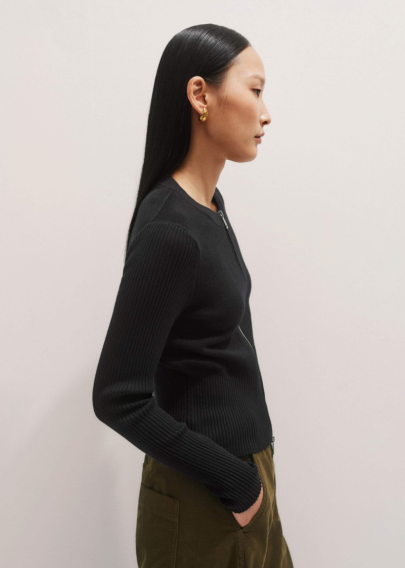 Two-Way Zip Cardigan 5