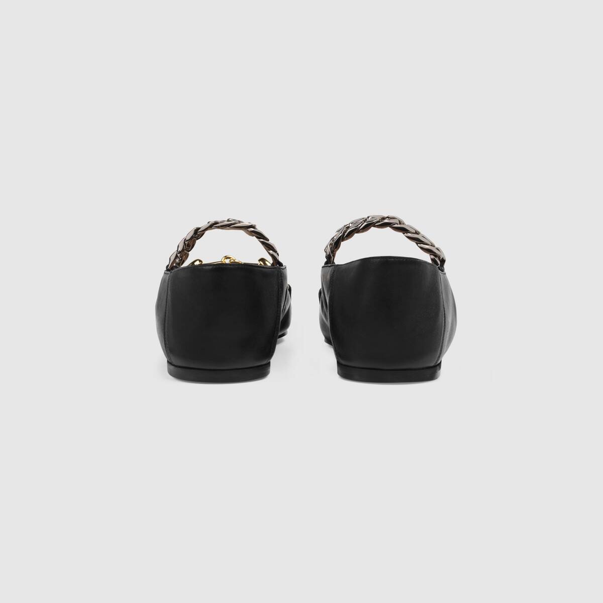Women's leather ballet flat with Horsebit - 5