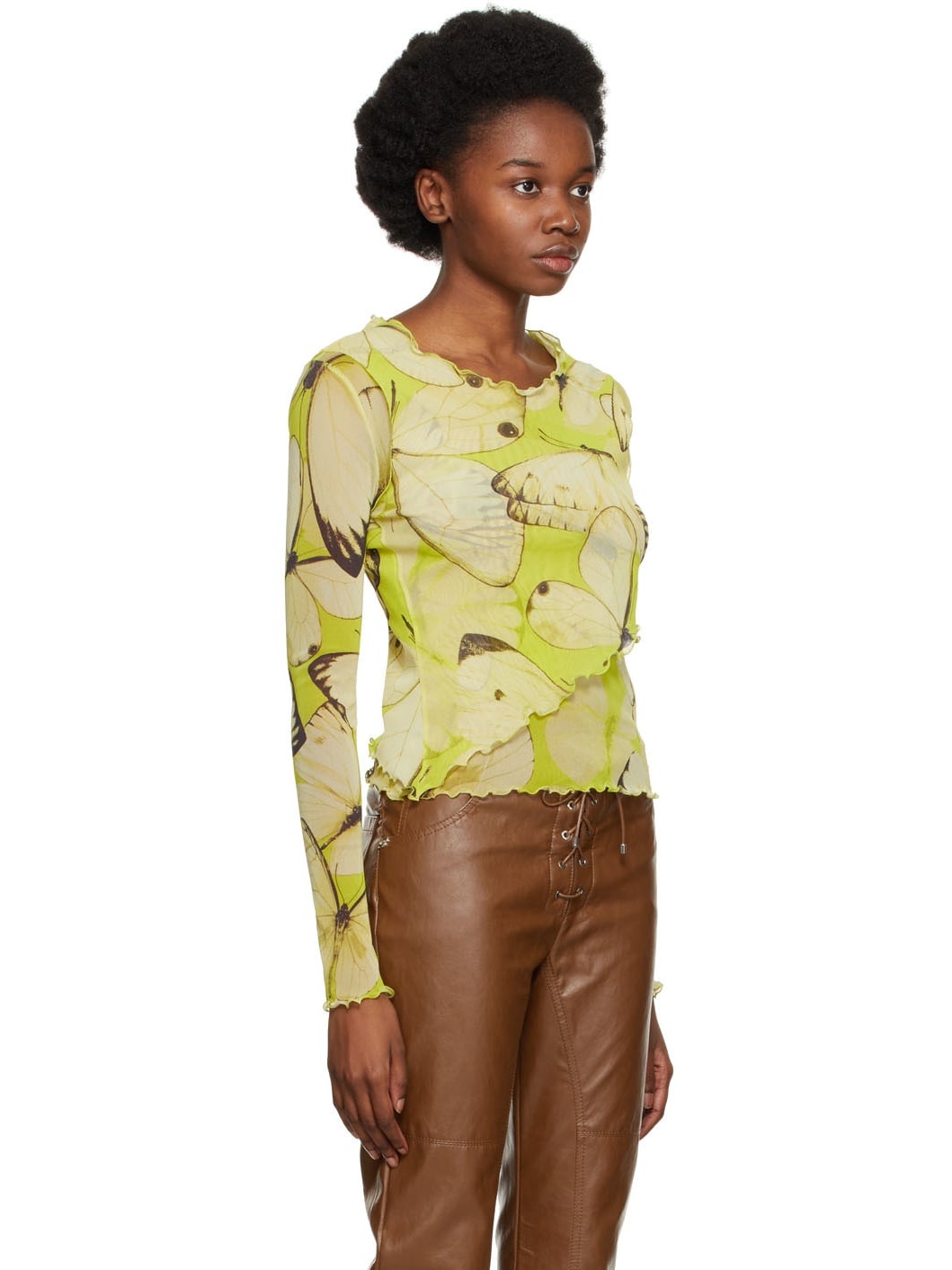 Yellow Tulle Blouse - 2