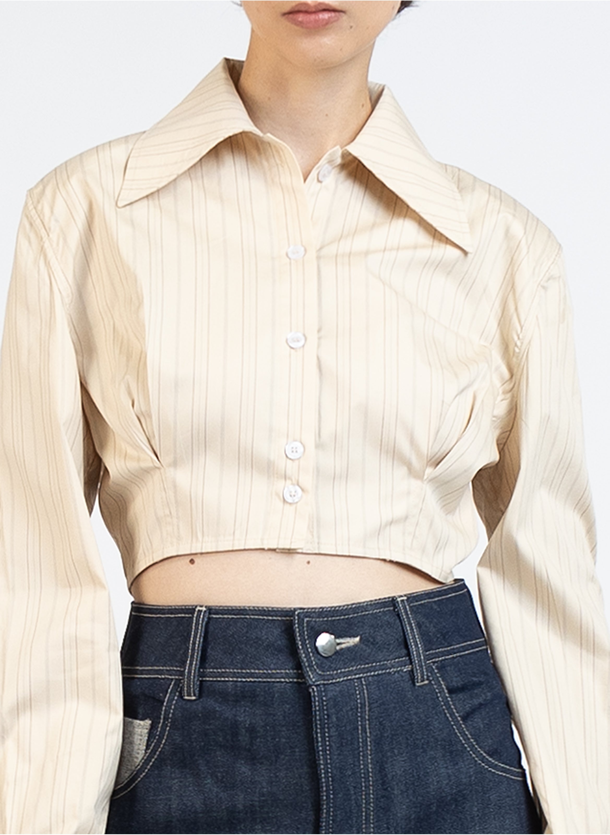 Cropped Shirt/Mustard - 2