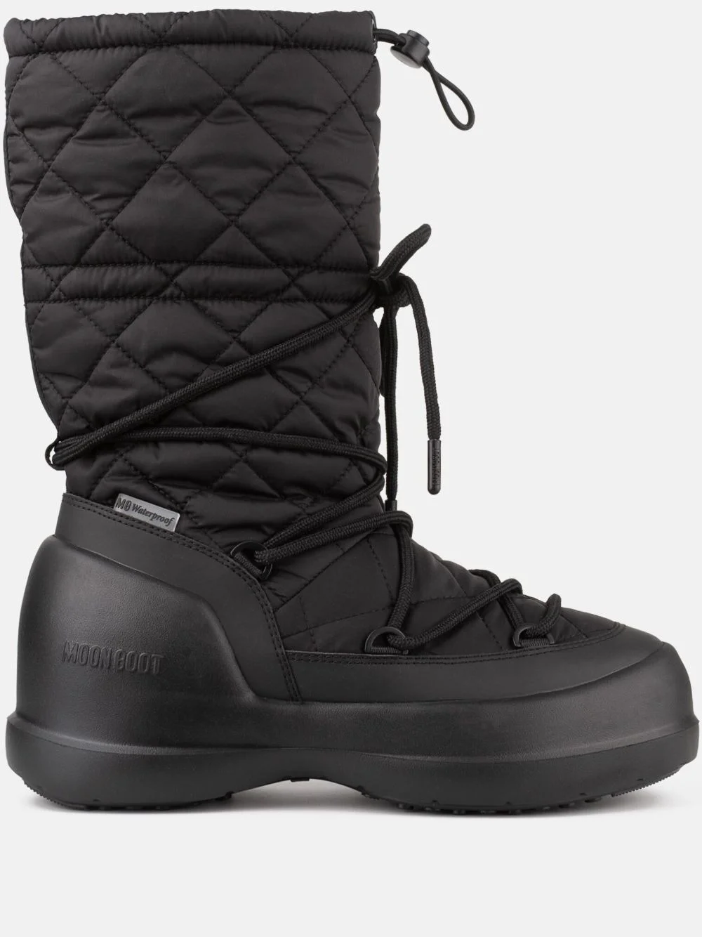 quilted lace-up rain boots - 1