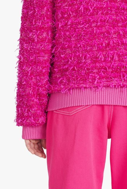 Balmain x Barbie - Pink tweed bomber jacket - 5