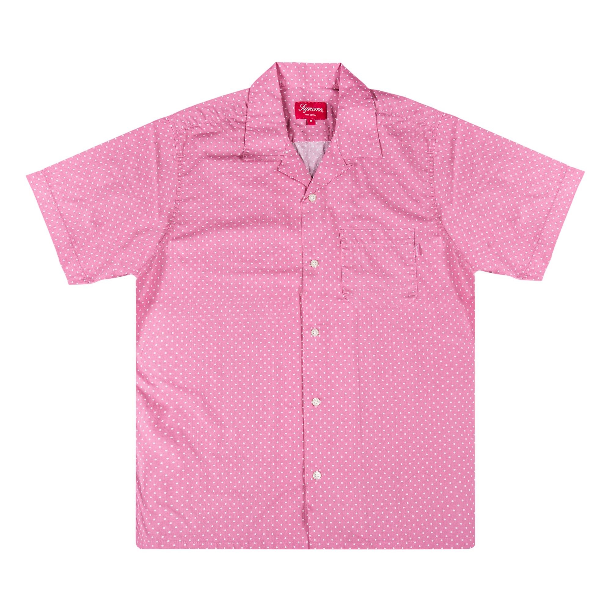 Supreme Polka Dot Short-Sleeve Shirt 'Pink' - 1